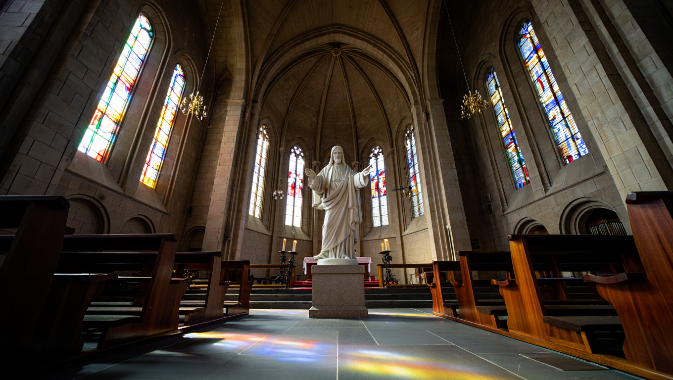 Montage de symboles culturels et religieux divers